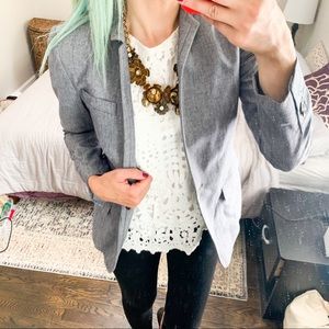 ✨J.Crew Regent Blazer Linen, Heather Gray✨